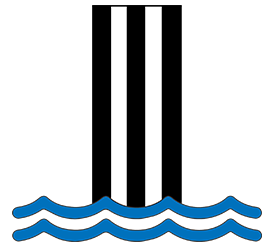 black-lined buoy in water