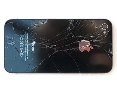 iPhone with cracked back glass