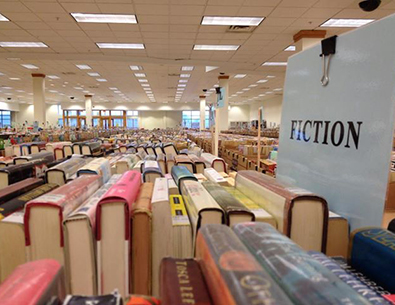 books at a book sale