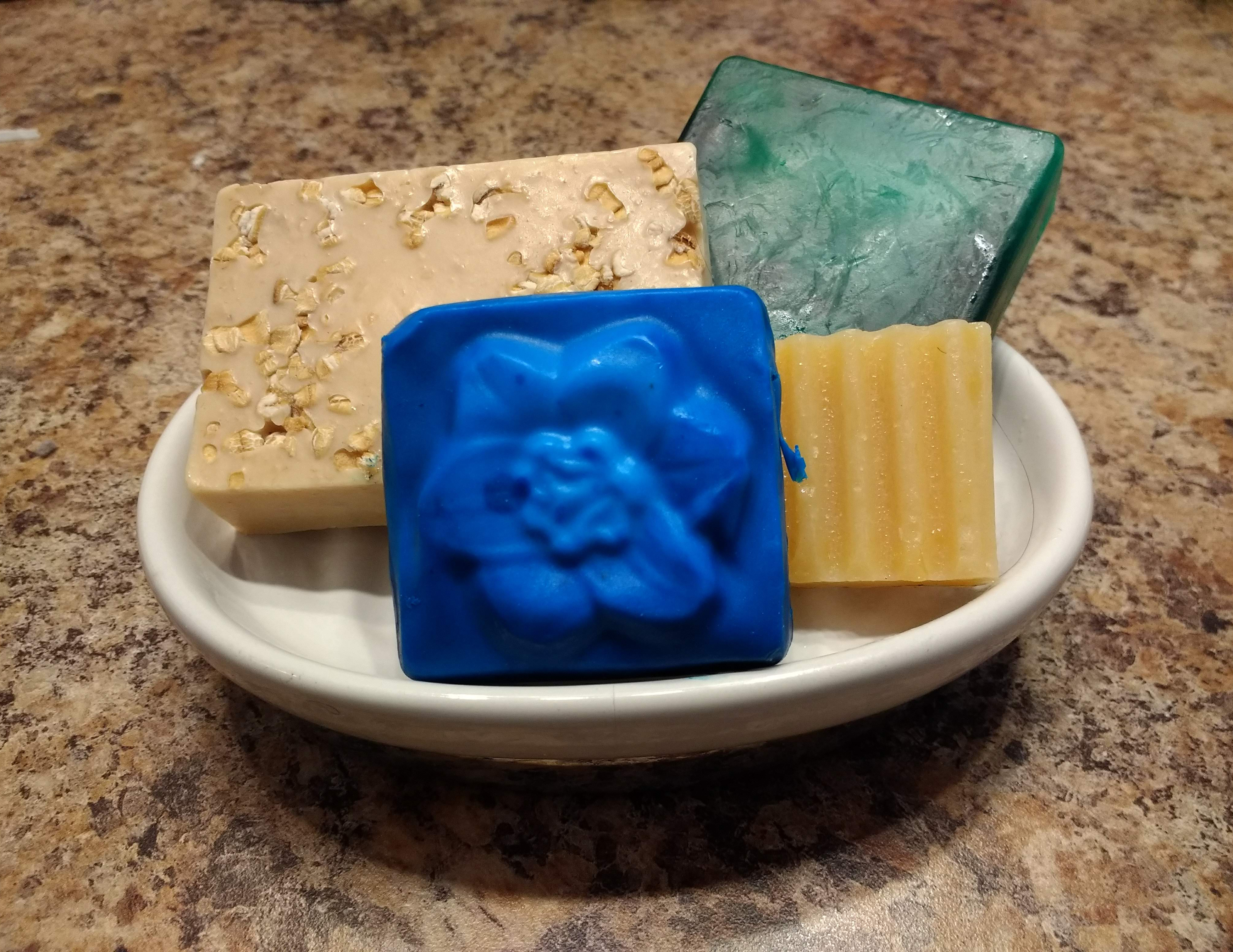 Low-waste makeup and soap