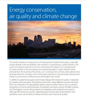 Cover of Hennepin County activity guides on energy conservation, air quality, and climate change