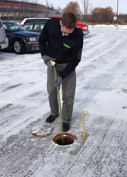 Hennepin County Emergency Management staff monitoring frost depth