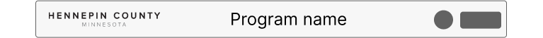 Mockup of service name header with drop-down navigation.