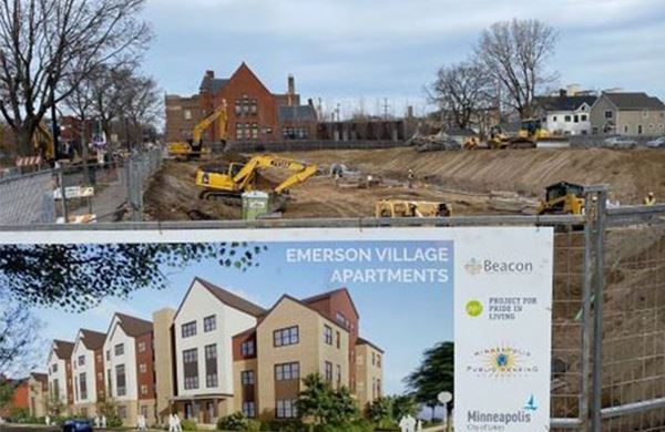 outside of emerson village building