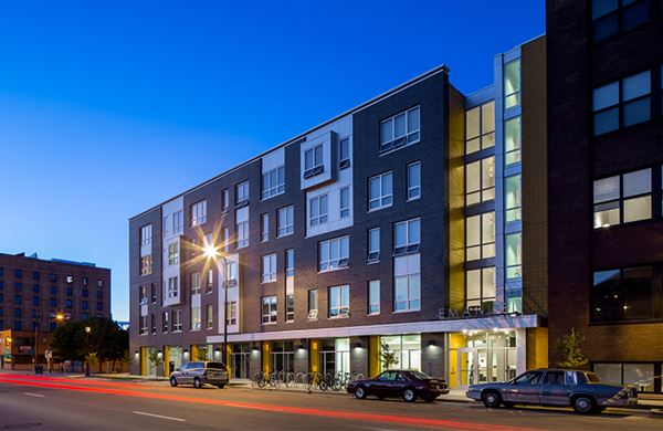 outside building at night